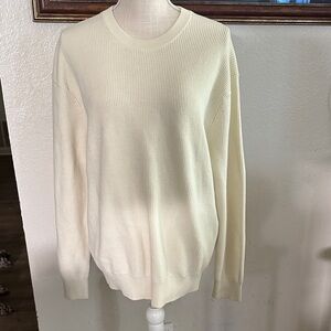 Zara Cream Crewneck Sweater for Men